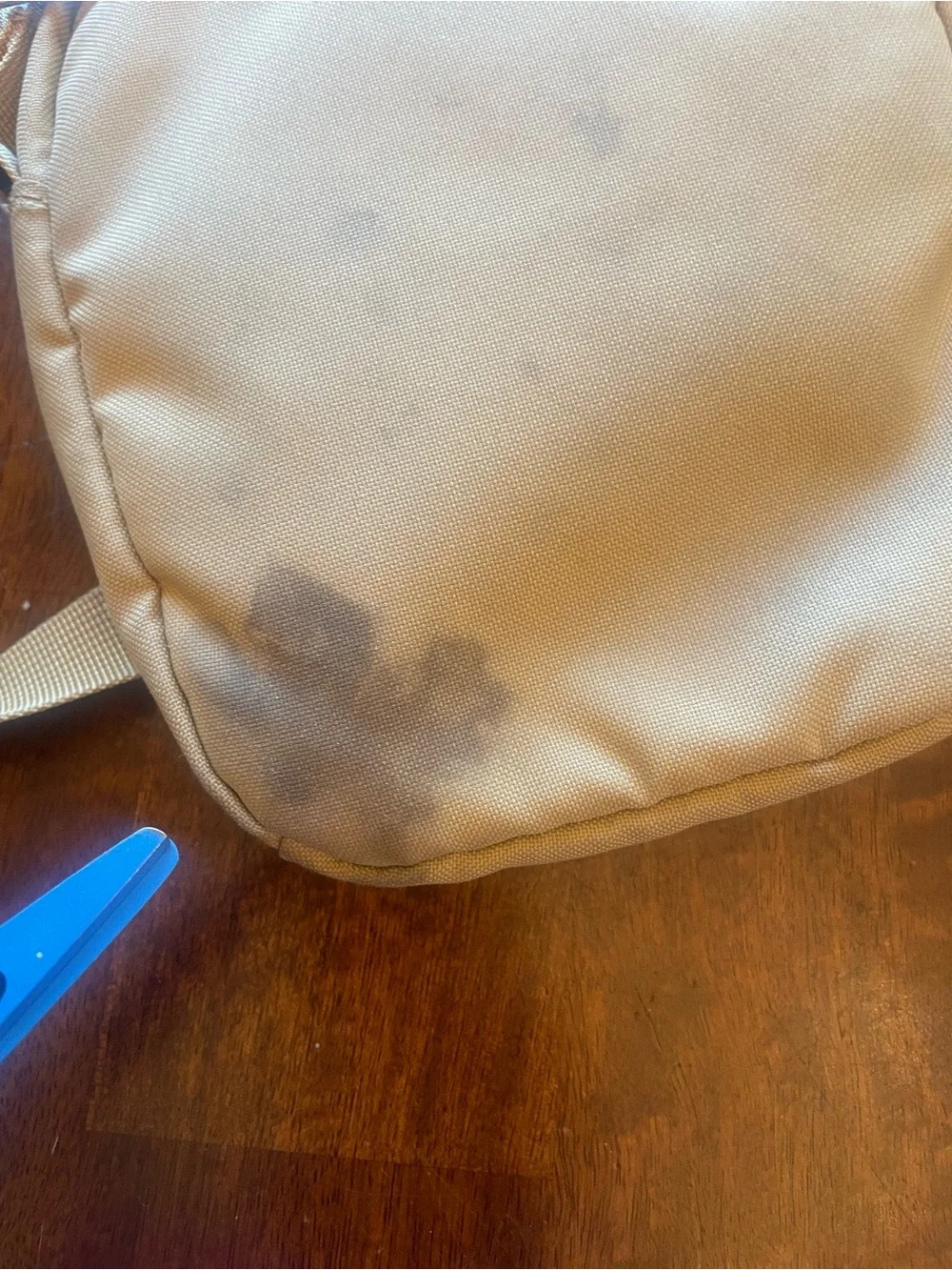 The North Face Jester Crossbody Bag Khaki Bungee Sling Purse OS *Stains